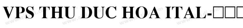 VPS Thu Duc Hoa Ital字体转换